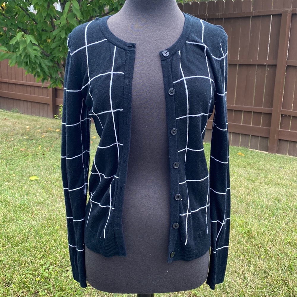 Black stripe cardigan